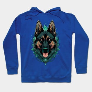 German Shepherd Dog Teal Hoodie